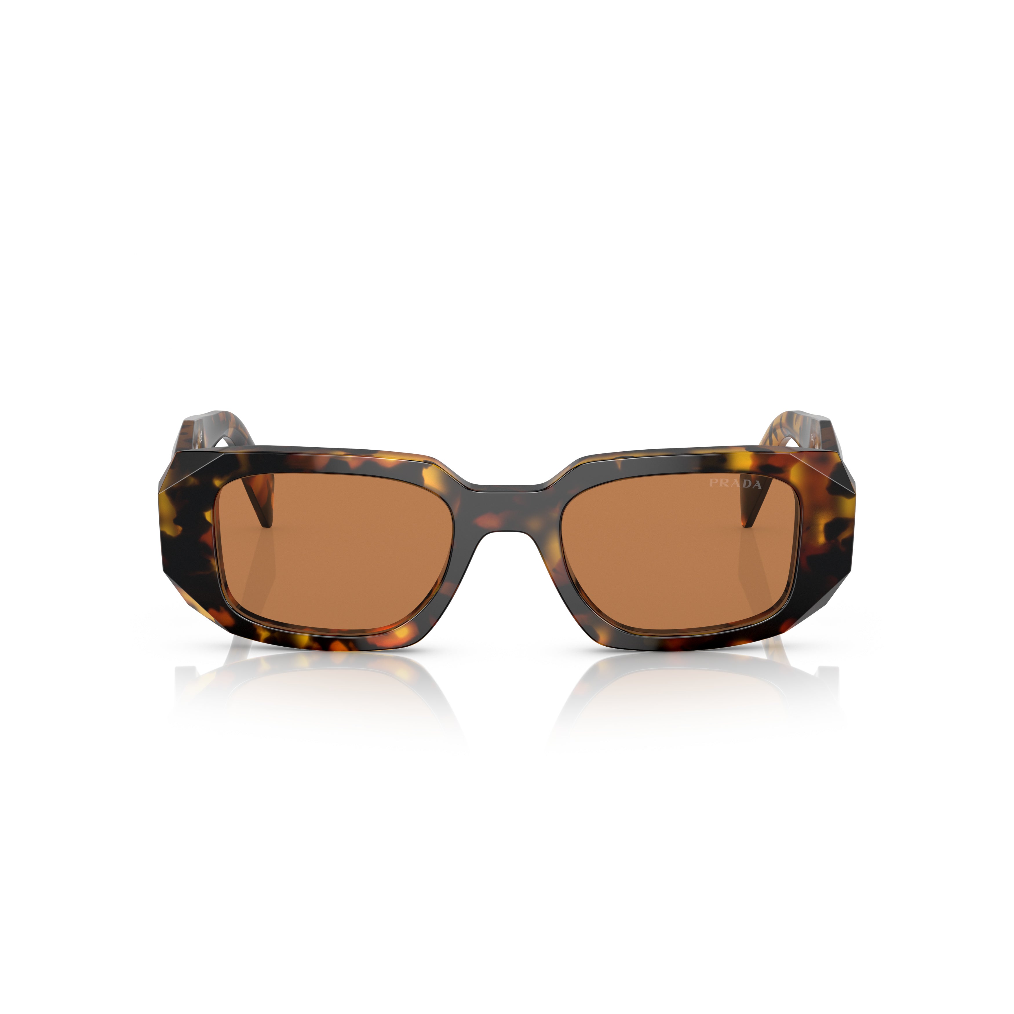 0pr 17ws Geometric Rectangular Tortoiseshell Sunglasses