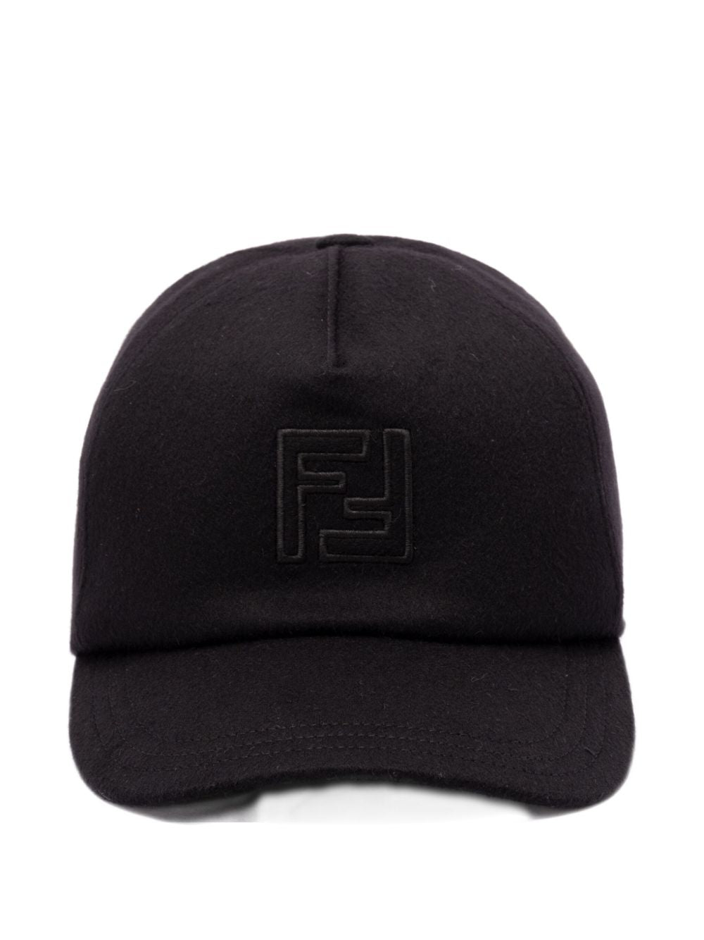 Structured Black Cap With Embossed Logo