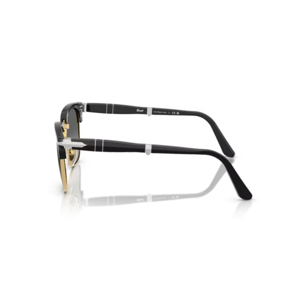 0po3375s Square Frame Sunglasses with Gold Accents