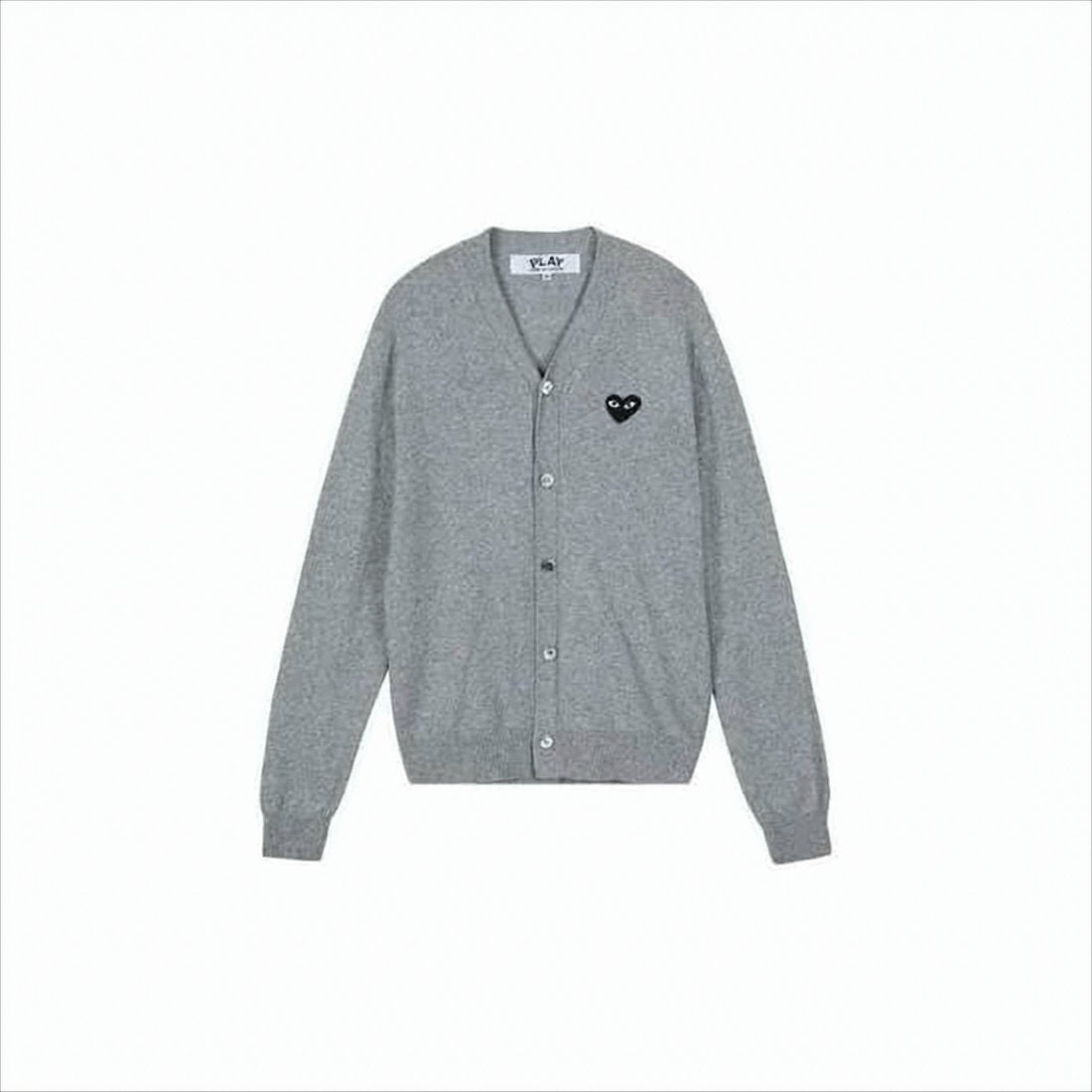 Classic Heather Grey Wool Knit Cardigan