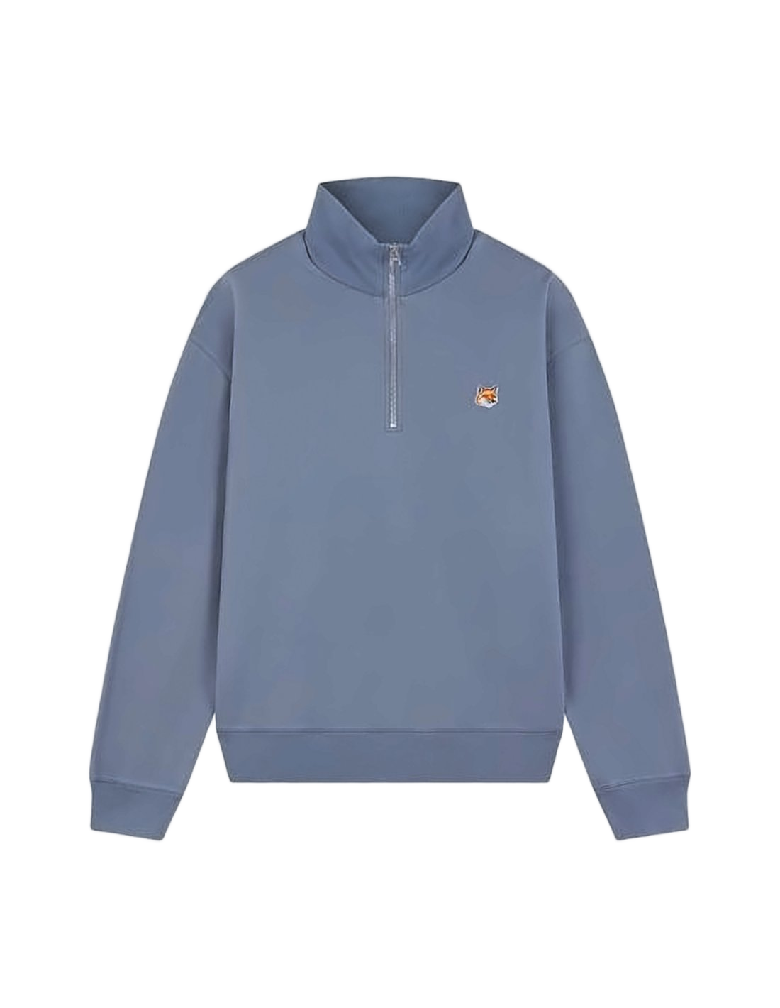 Half-Zip Pullover Sweatshirt with Stand Collar