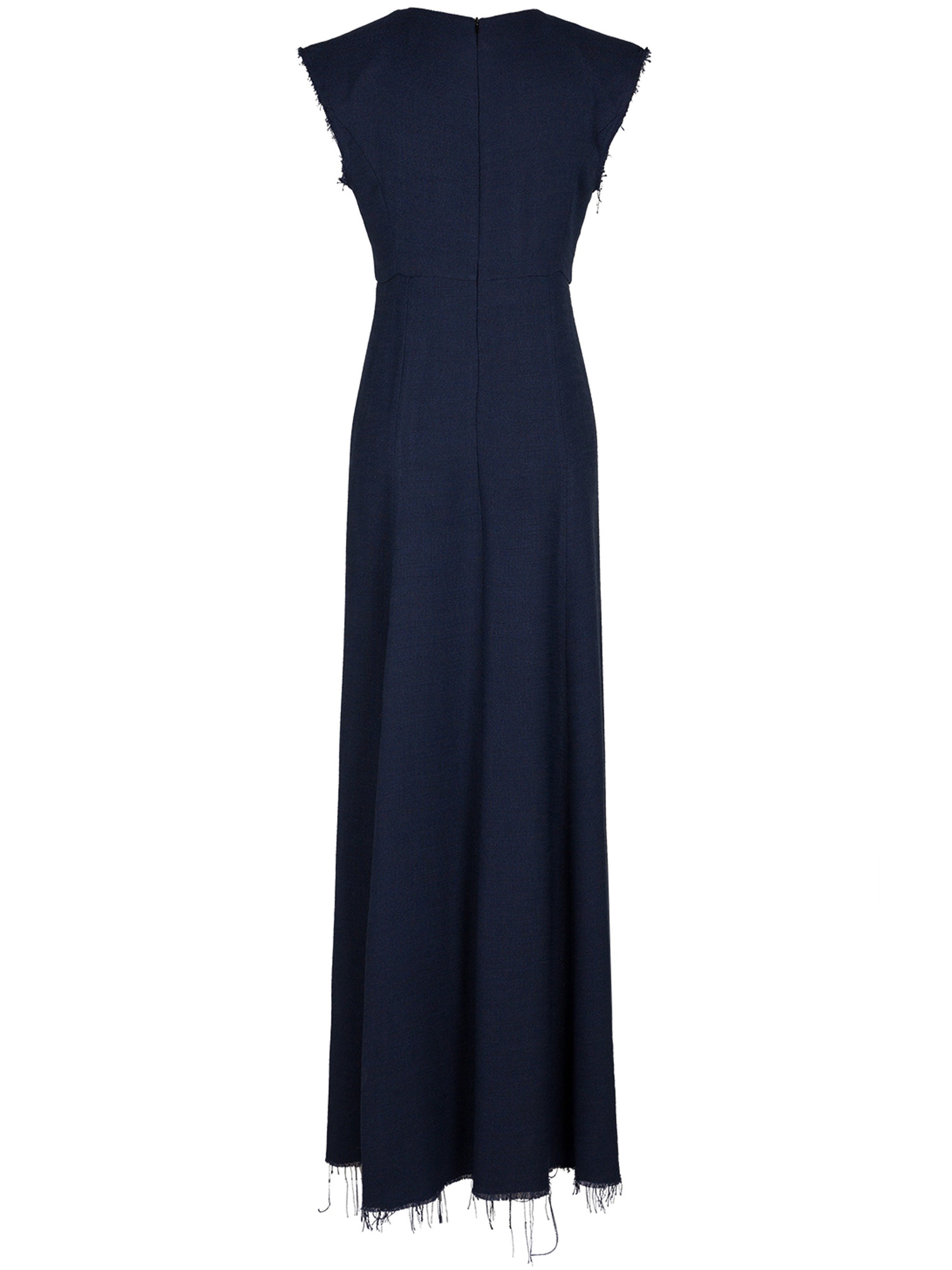 Black Abito Breeze Frayed Long Dress