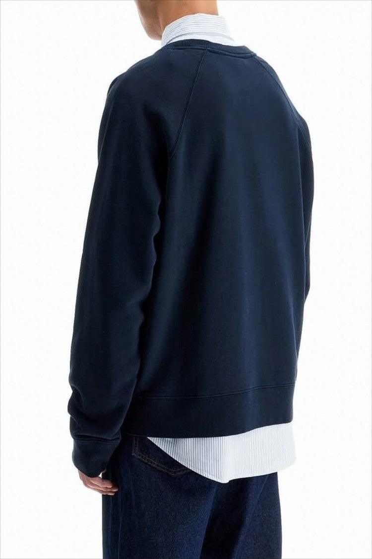 Long-Sleeve Sweatshirt With Metallic Gold Logo
