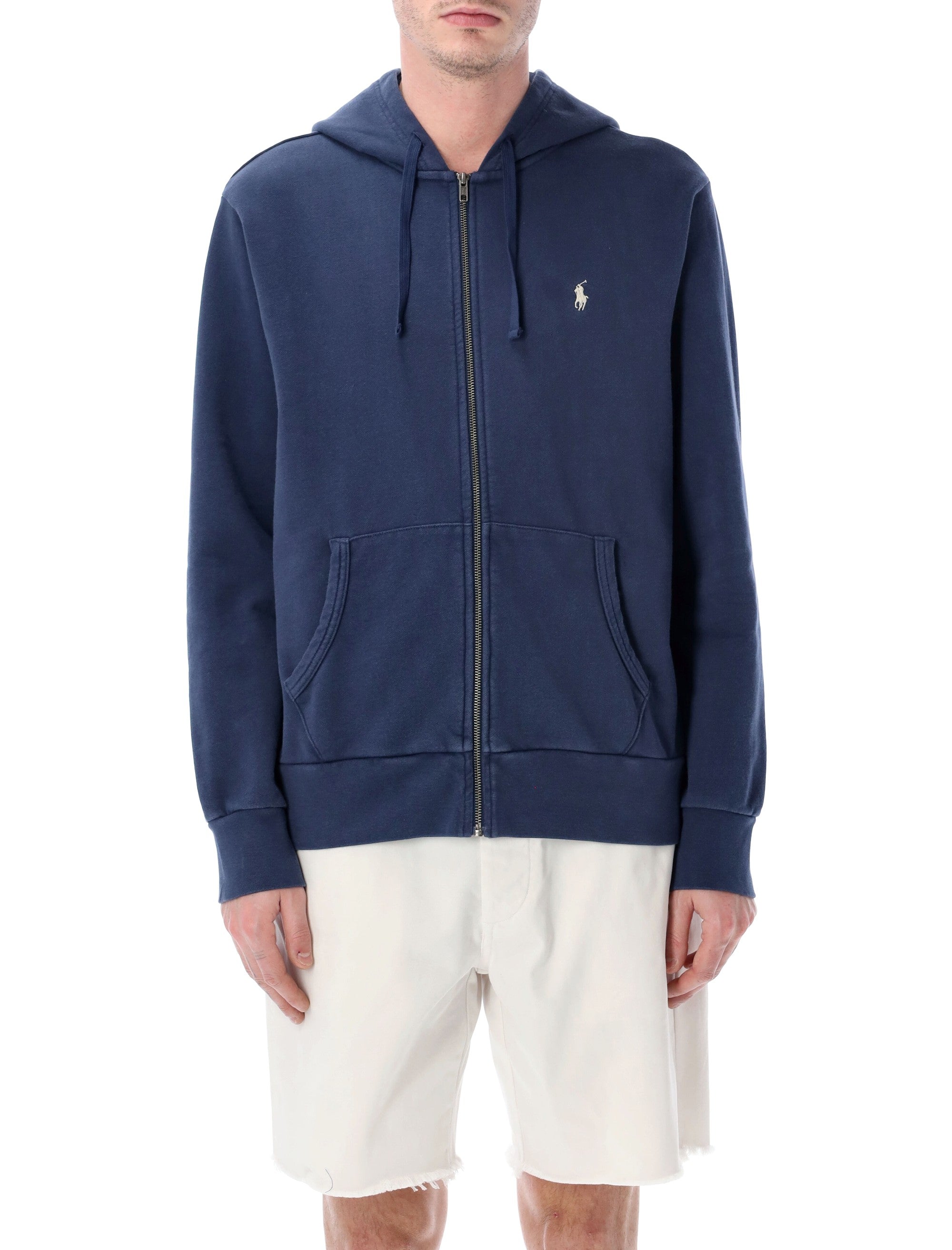 Full-Zip Hoodie in Soft Cotton Fleece