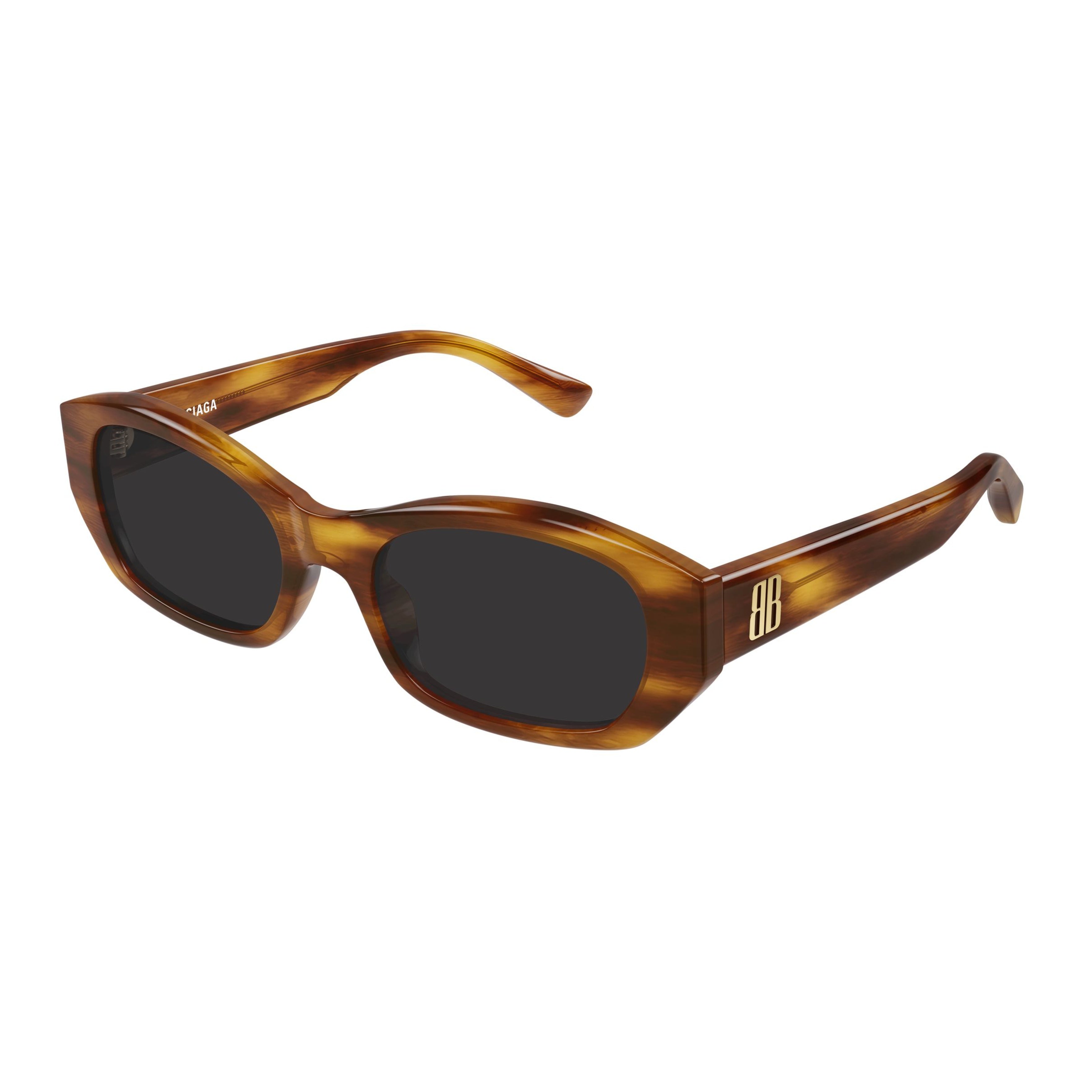 Rectangular Tortoiseshell Acetate Sunglasses With Double 'B' Logo
