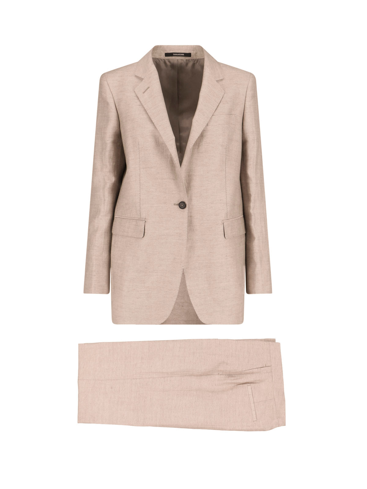 Adrianne Single-Breasted Suit – Beige
