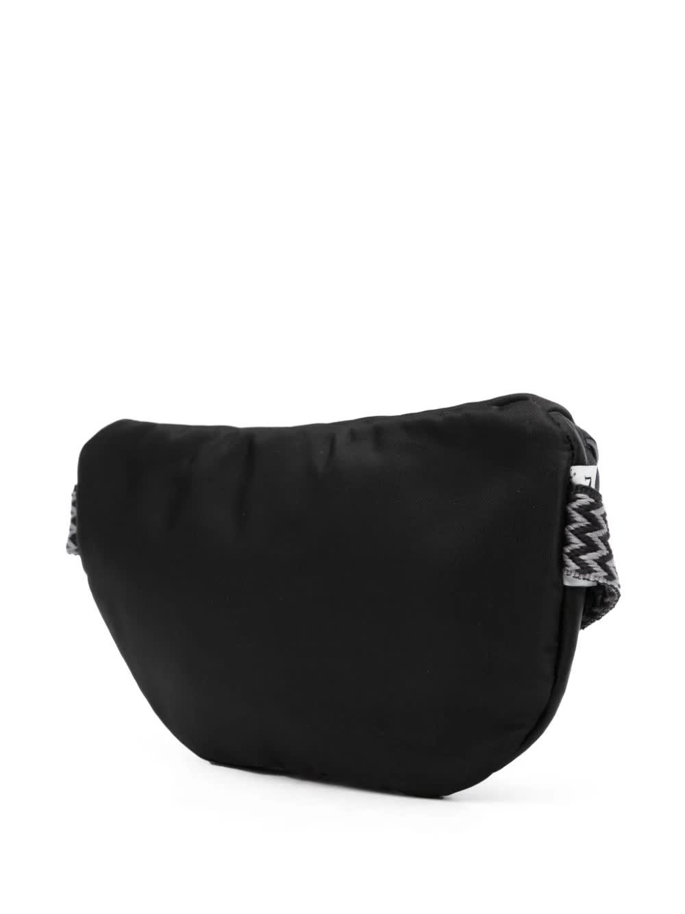 Black Small Waist Bag Curb Nylon Bag