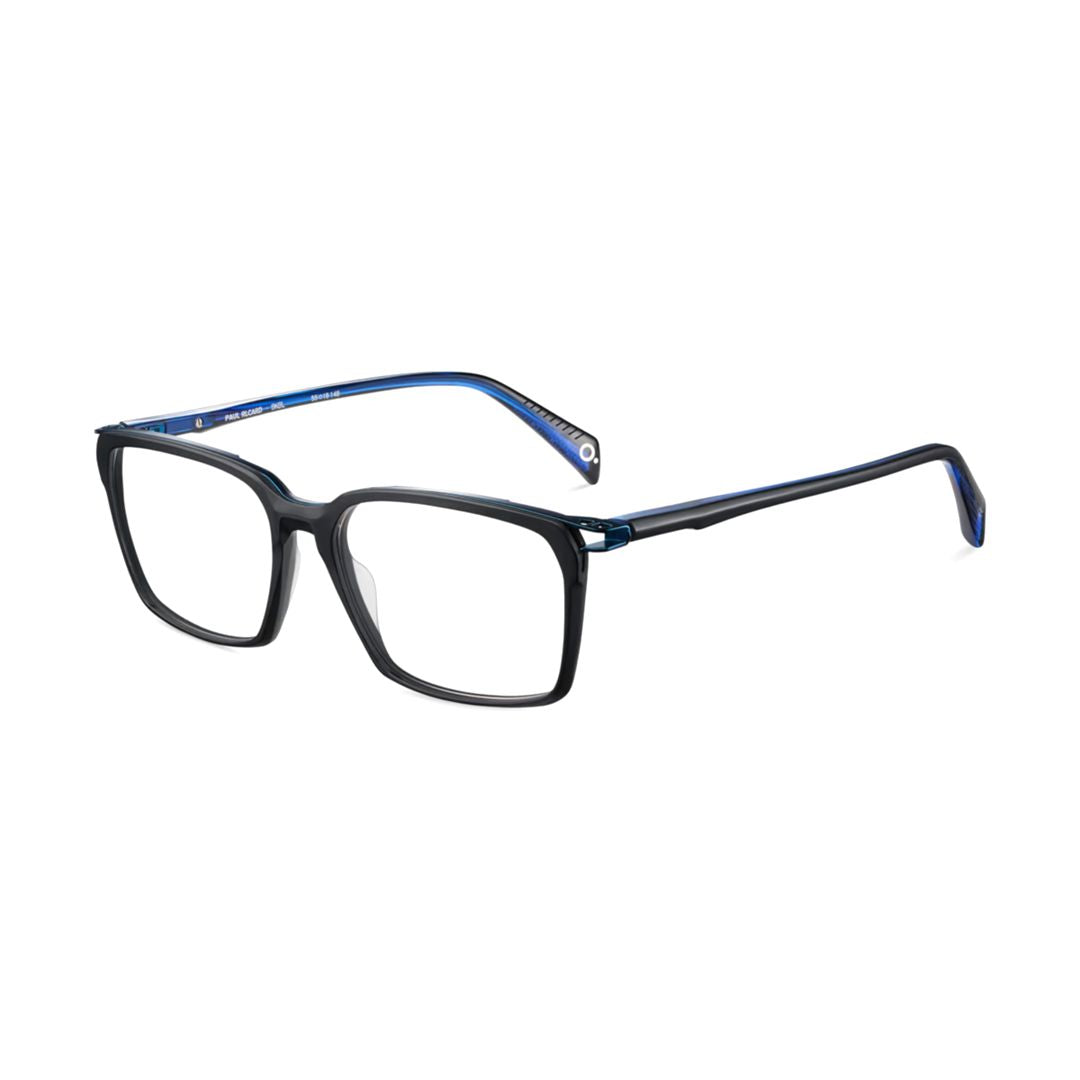 Paul Ricard Rectangular Frame Sunglasses with Blue Inner Arms
