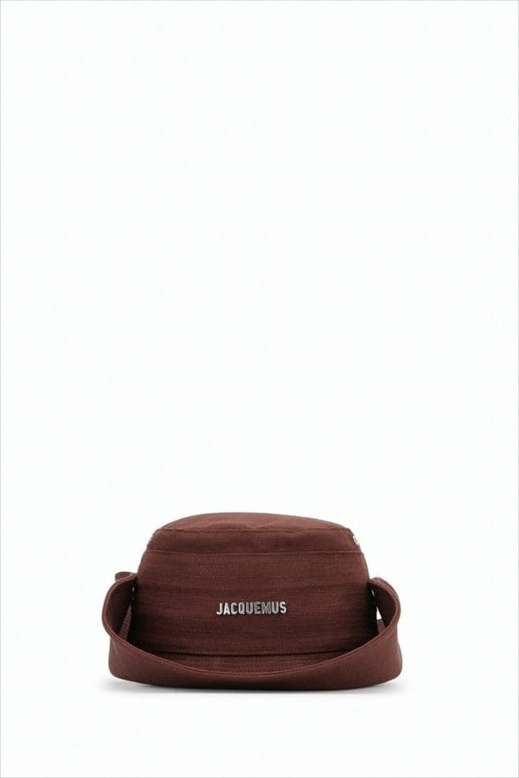 Structured Bucket Hat With Deep Brown Tone And Embroidered Branding