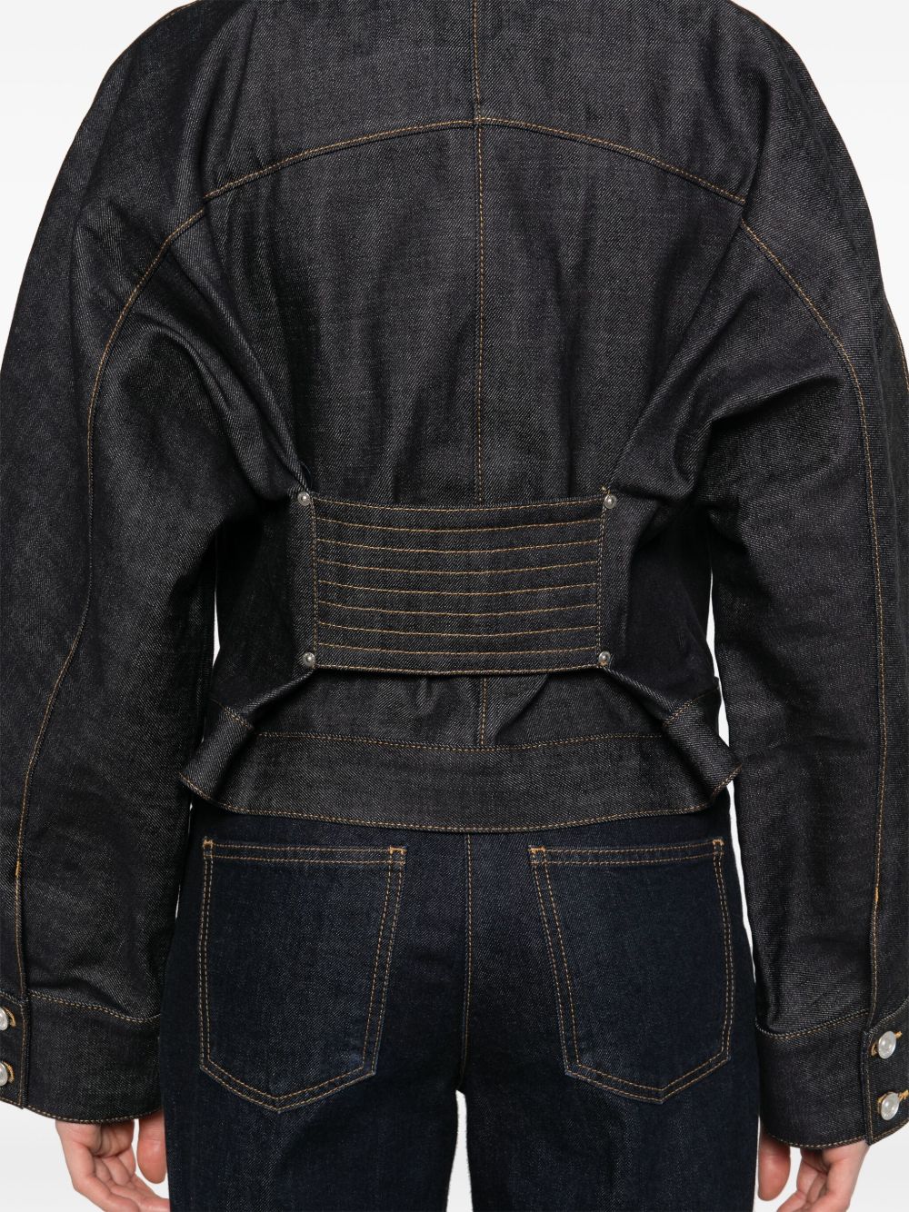 Cropped Indigo Denim Jacket