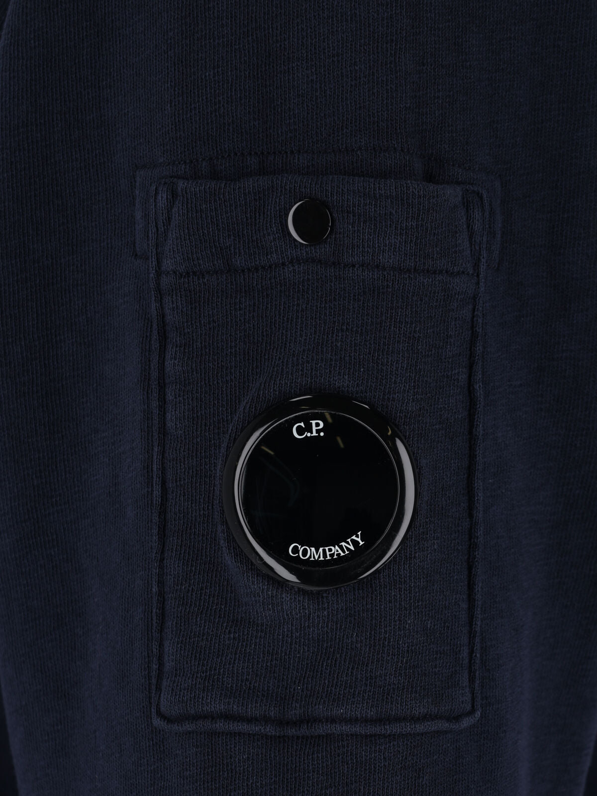 Blue Half-Zip Lens Detail Cotton Sweatshirt