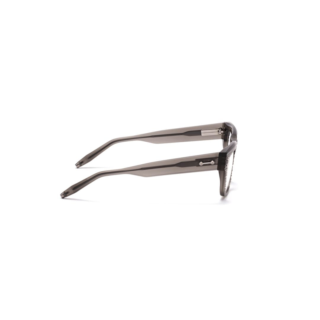 Columba Rectangular Frame Eyeglasses with Translucent Smoky Grey Finish