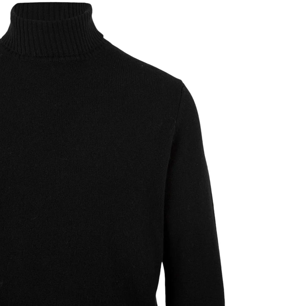 Braided Knit Turtleneck Sweater In Wool