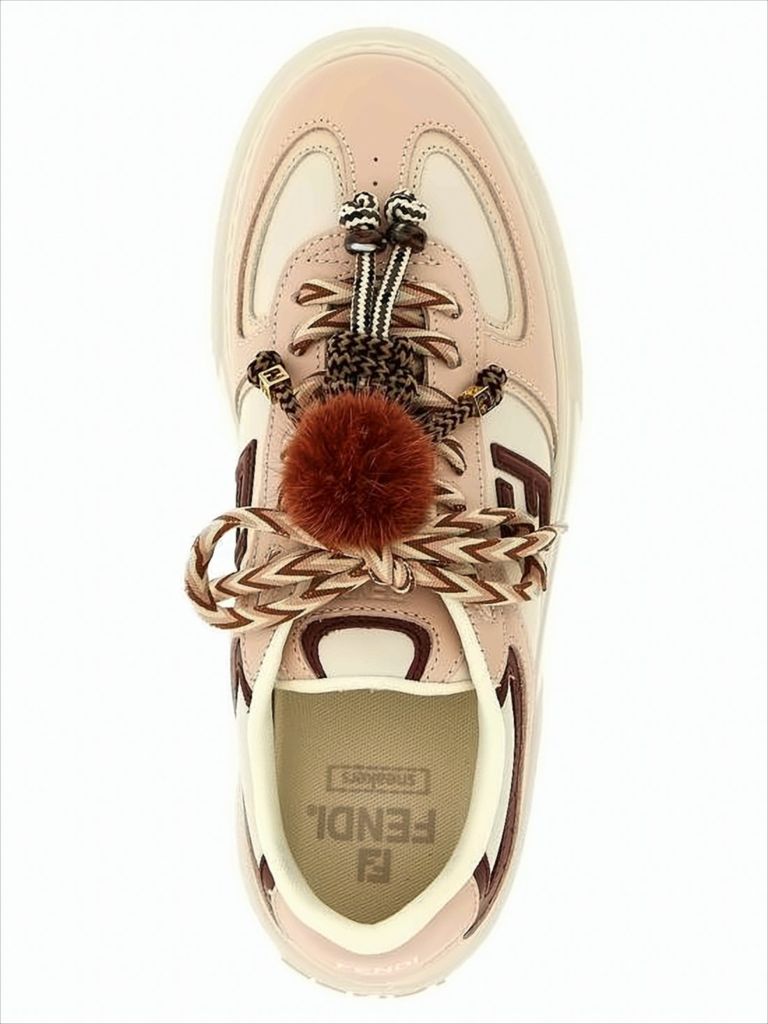 Chunky White Sole Sneakers with Braided Laces