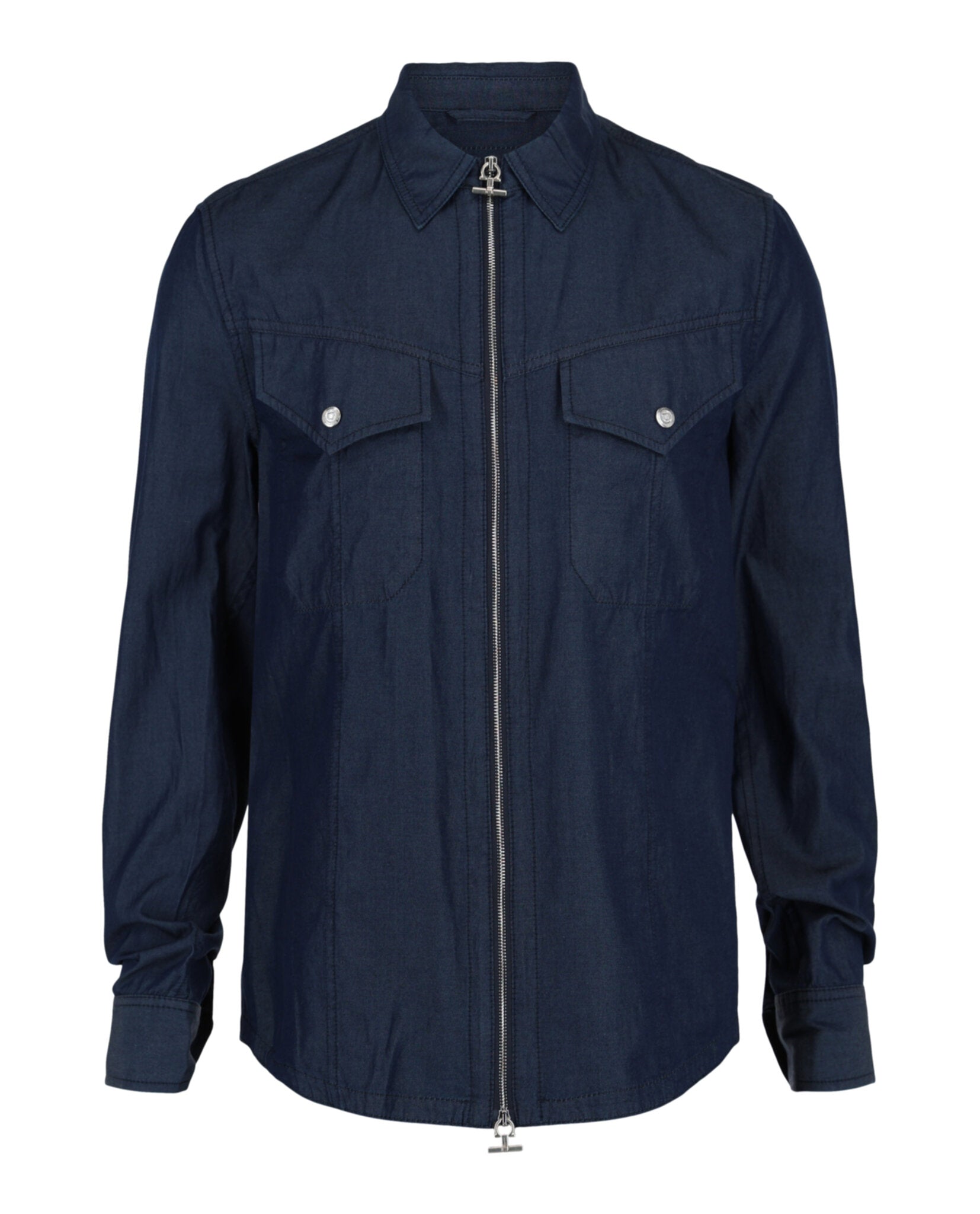 Denim Zipper Shirt