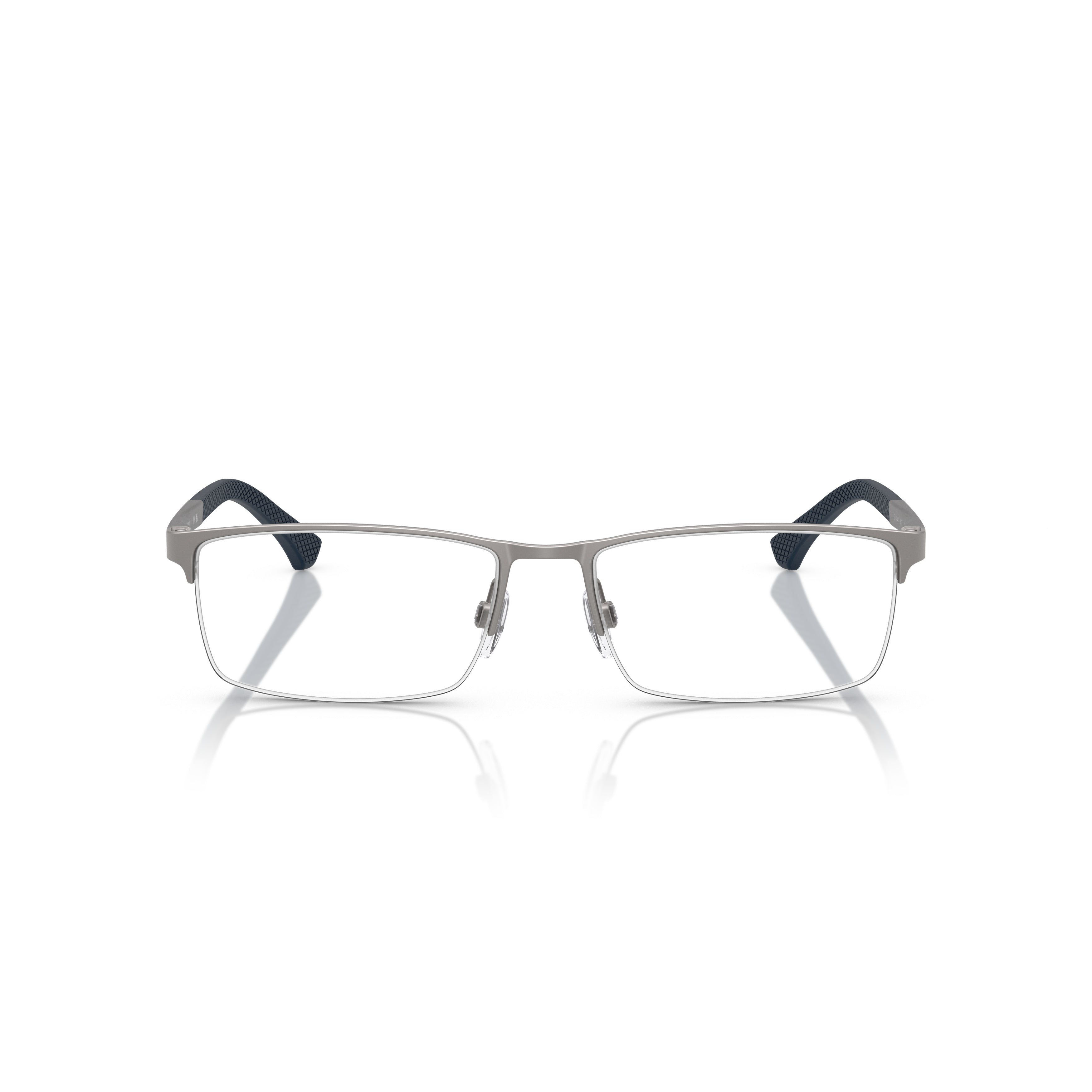 0ea1041 Rectangular Metal Frame Eyeglasses with Textured Tips