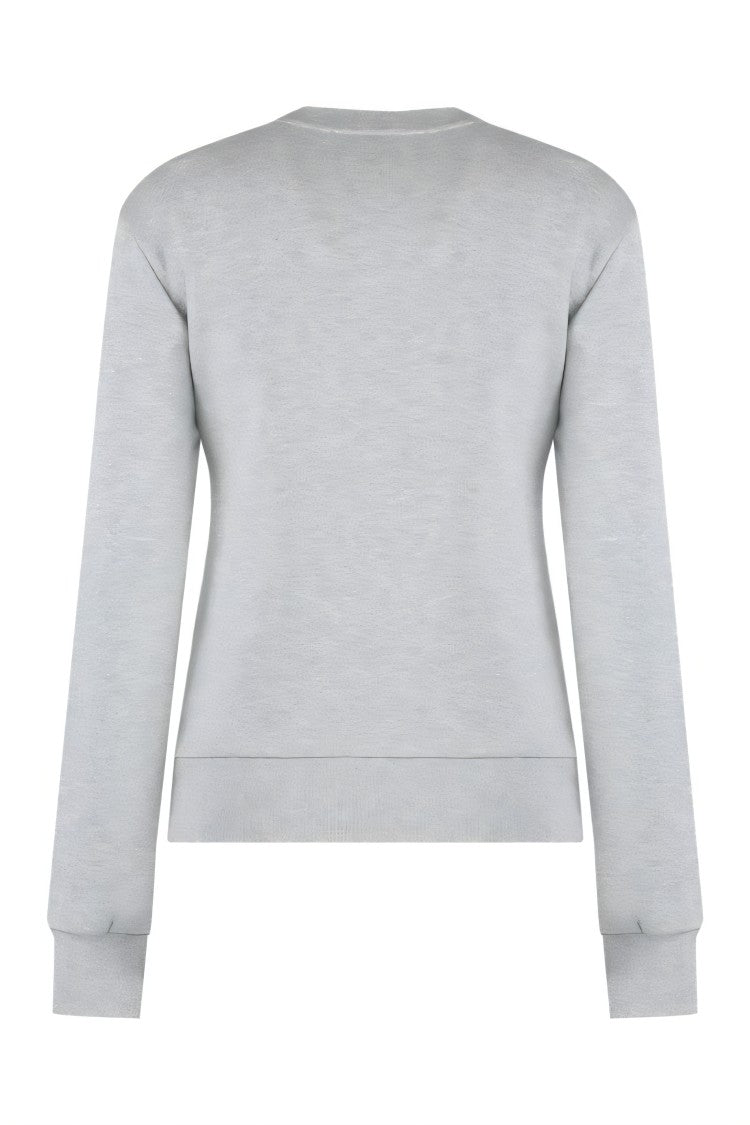 Long-Sleeve Crew Neck Gucci Top With Subtle Logo