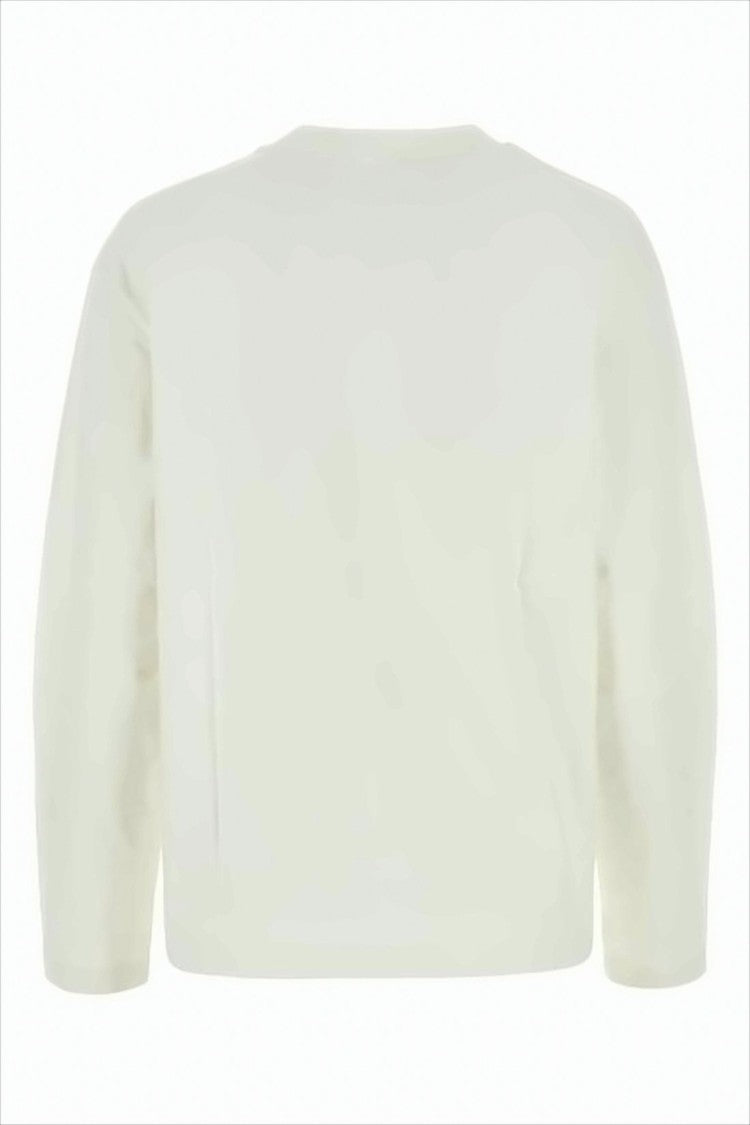 Cropped Long-Sleeved Top with Minimalist Design and Logo