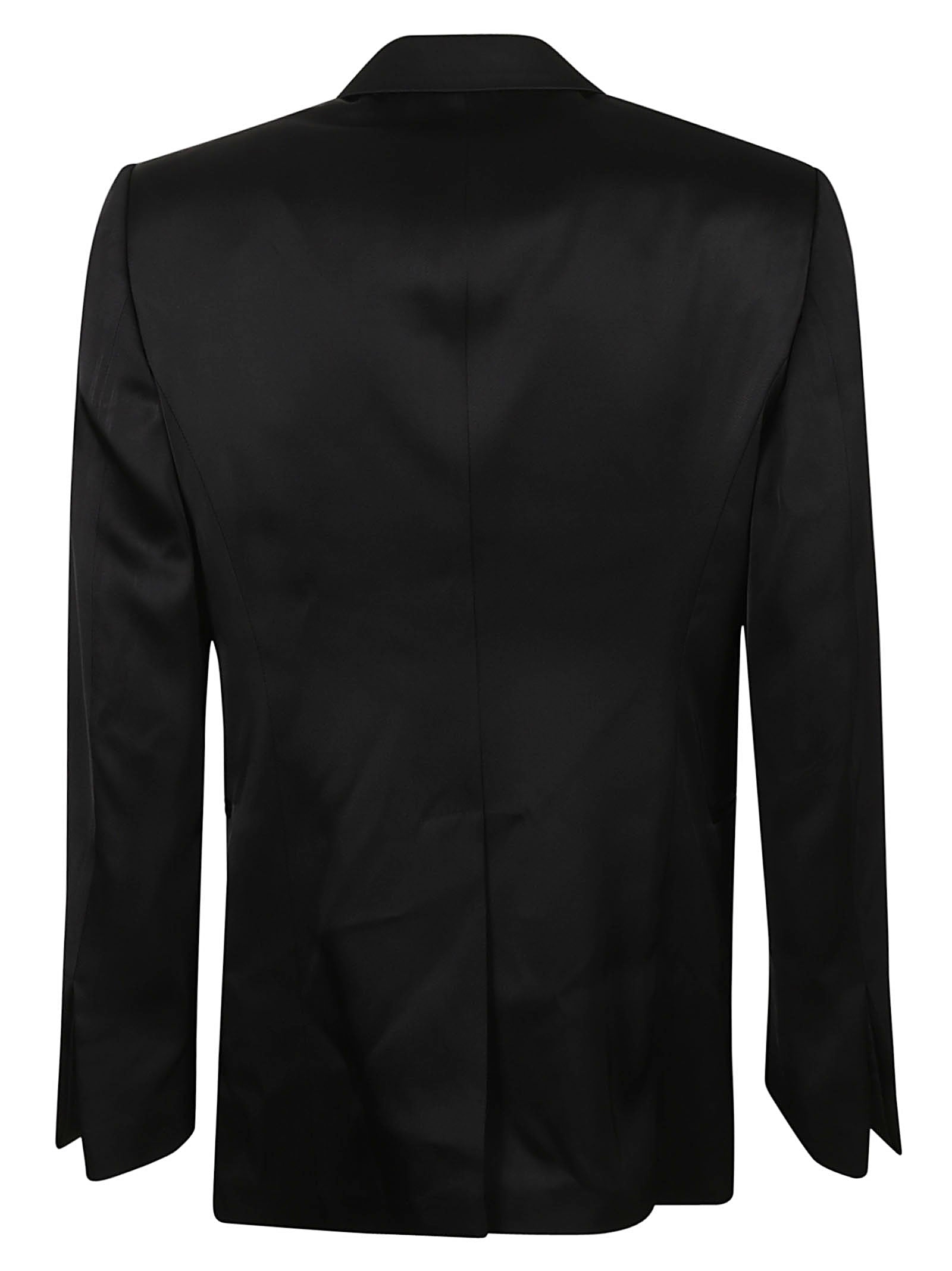 Tailored Black Jacket in Luxurious Viscose-Silk Blend