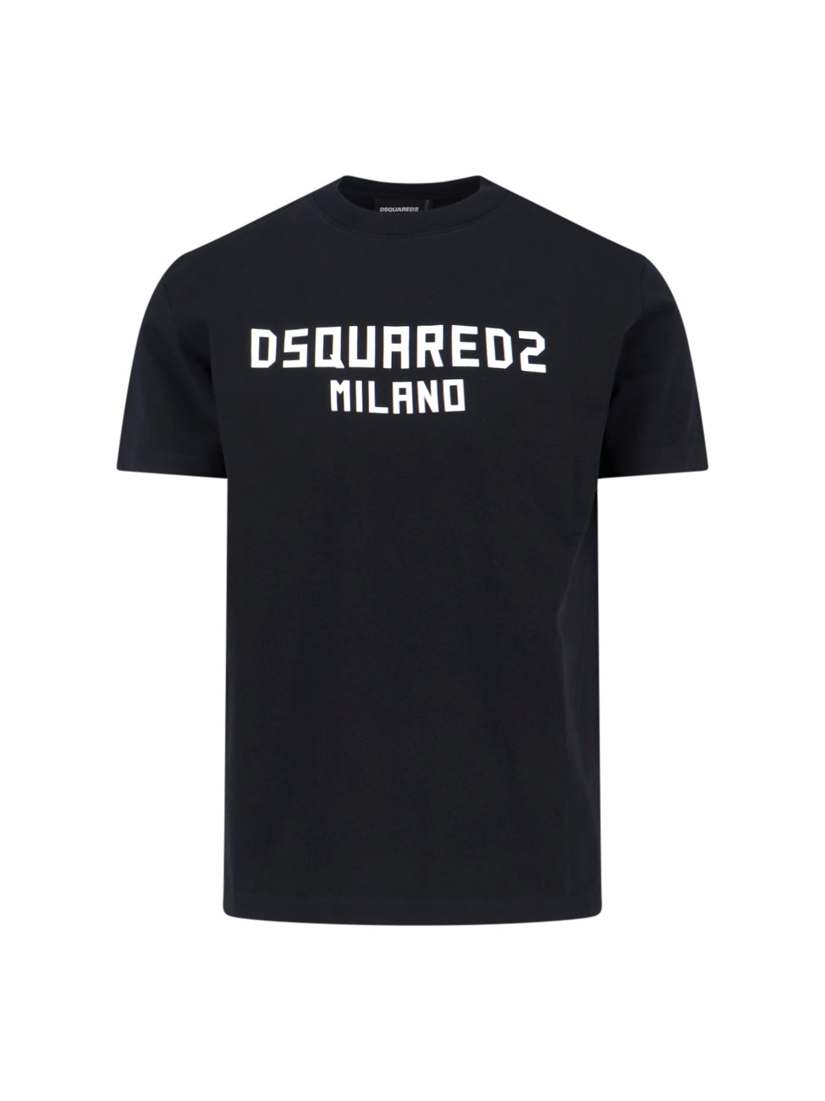 Graphic Black Cotton T-Shirt with Bold Contrast Logo