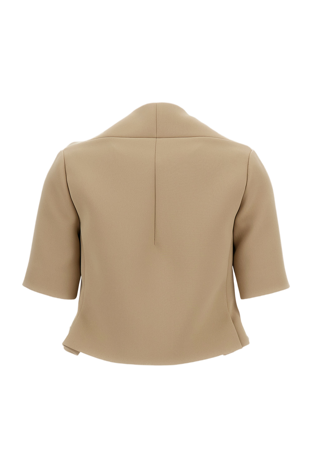 Peplum Short Jacket in Bonded Italian Crepe