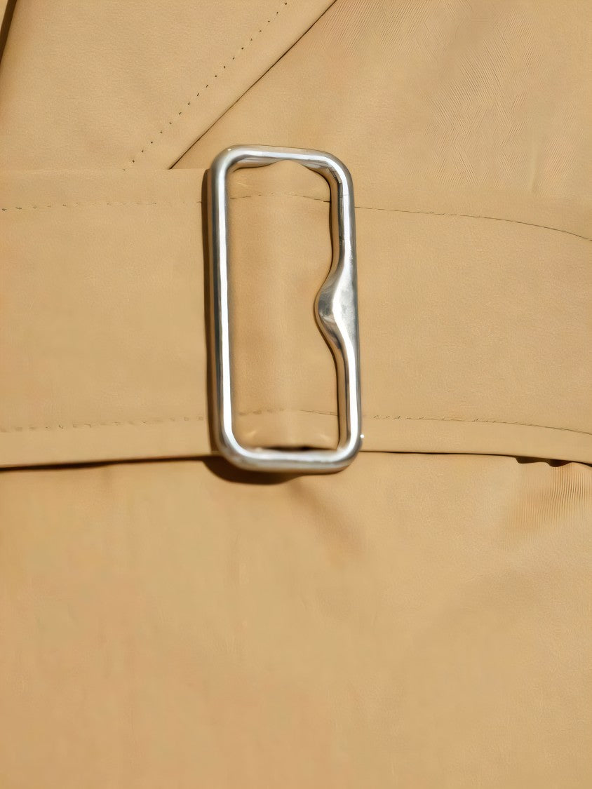 Classic Trench Coat with Belted Waist