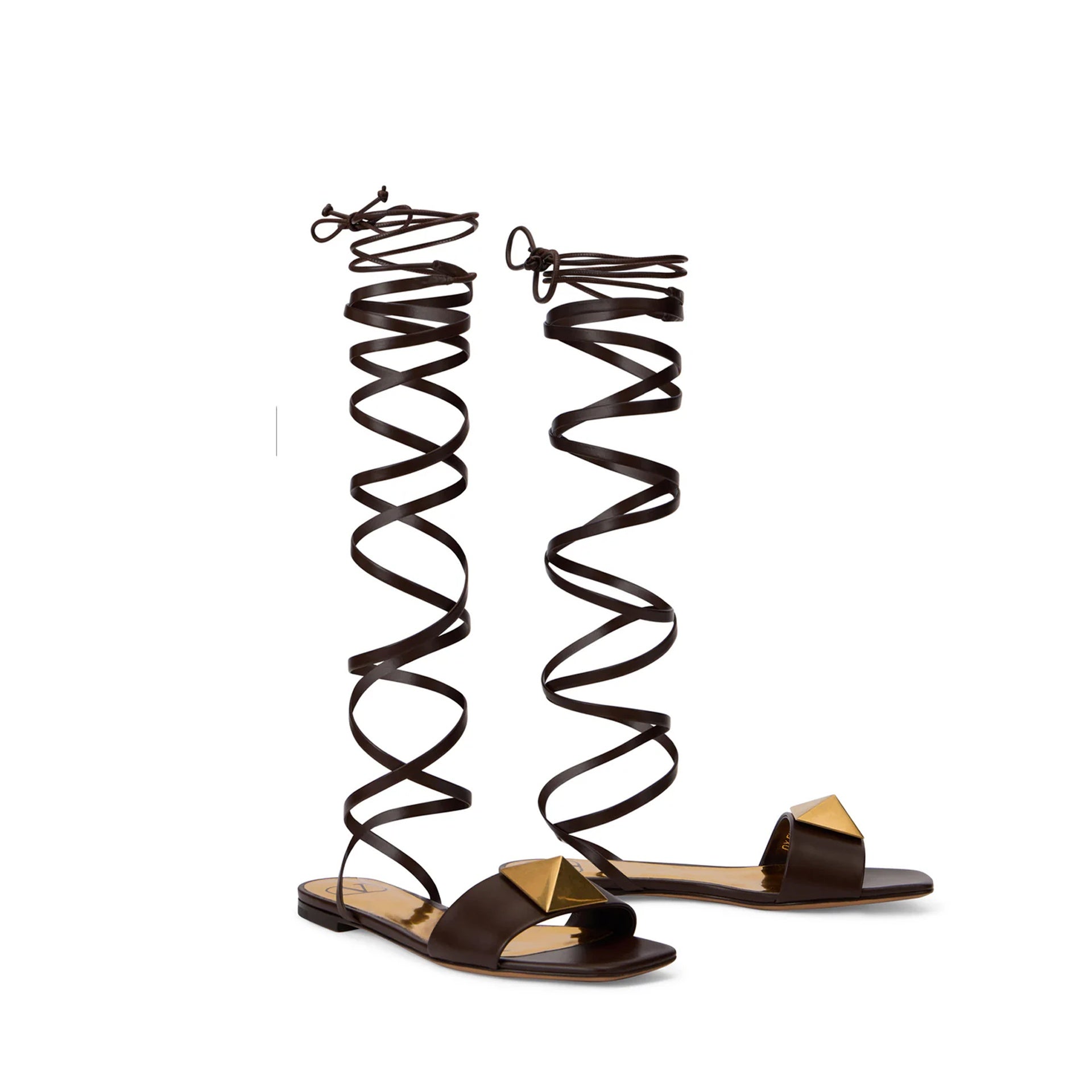 Spiral Wraparound Ankle Sandals