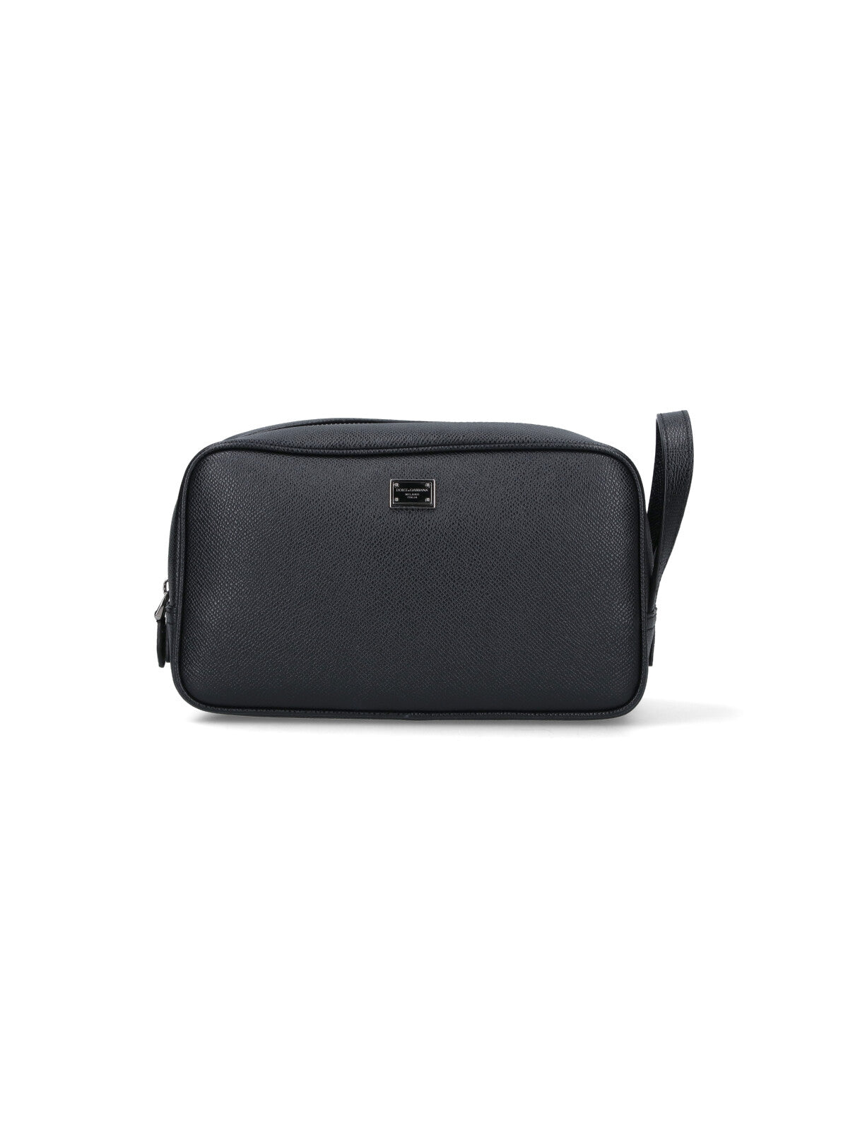 Rectangular Black Calf Leather Beauty Case
