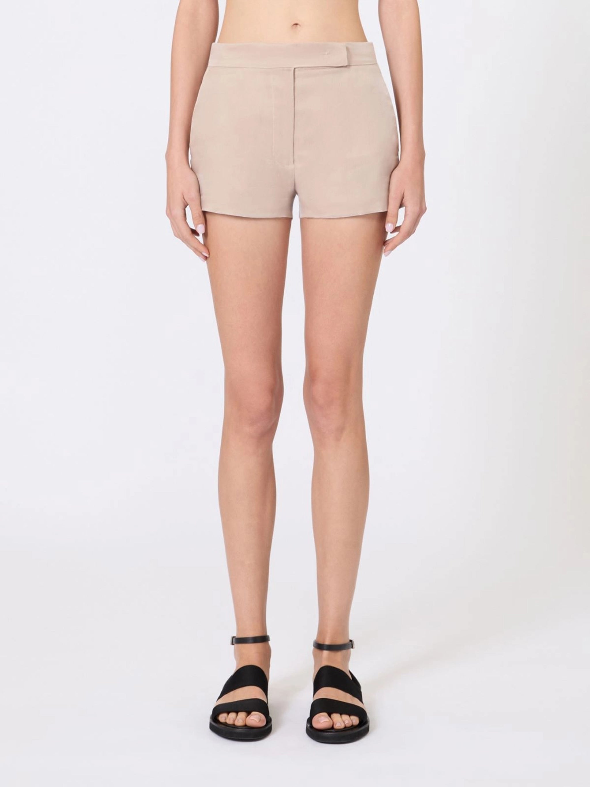 Neutral Mxsaerosi Tailored Minimalist Shorts