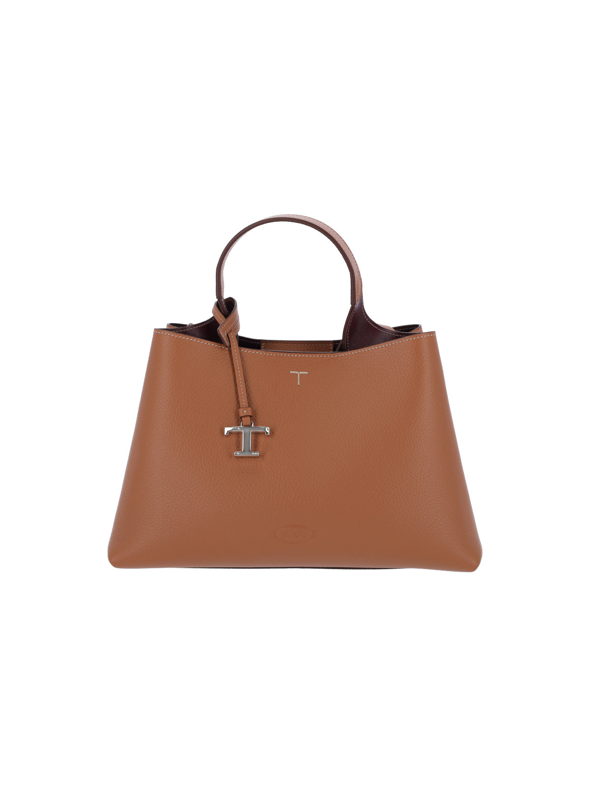 Small Handbag In Brown Hammered Calfskin