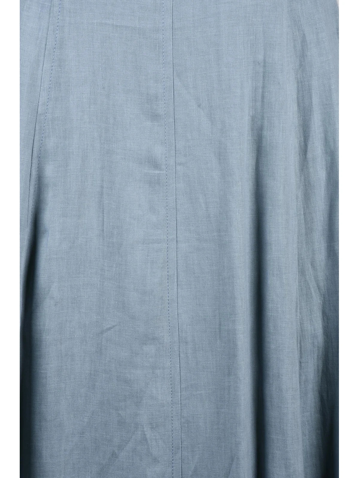 Sage Green Flared Long Linen Dress