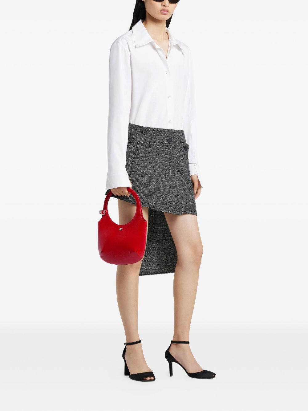 Red Top Grain Bovine Leather Bag
