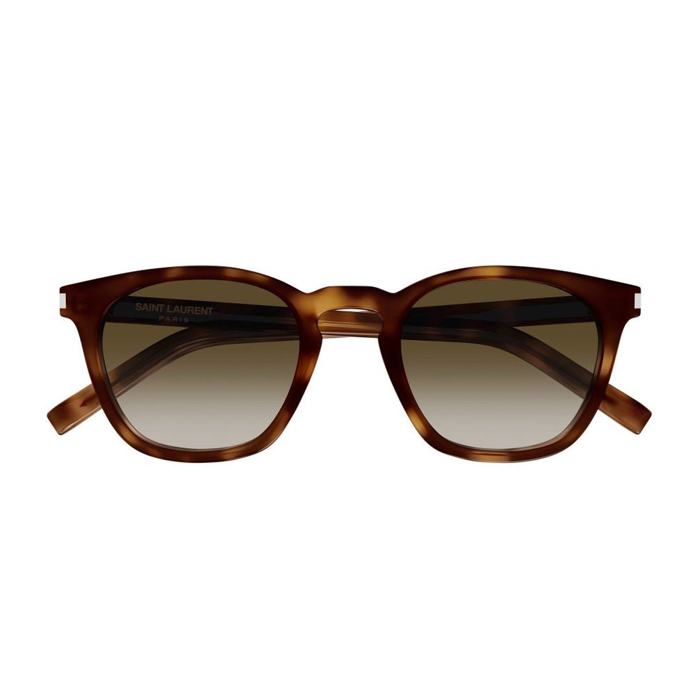 Sl 28 Linea Corner Angle Panthos-Shape Light Havana Acetate Sunglasses