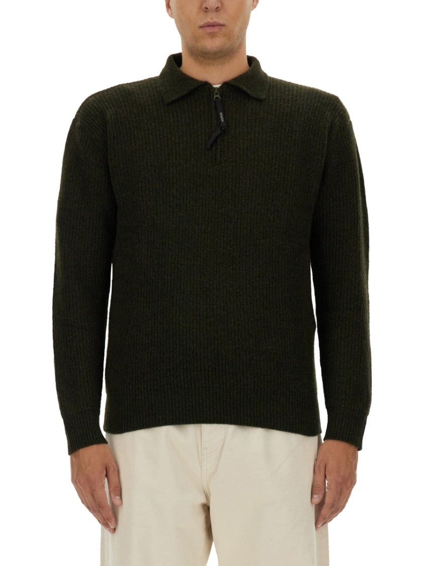 Textured Ribbed Wool Jersey