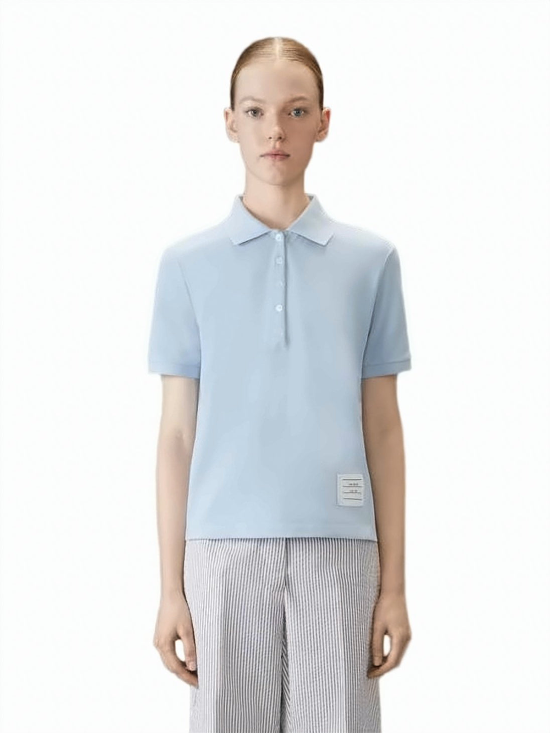 Classic Blue Polo Shirt With Minimalist Design