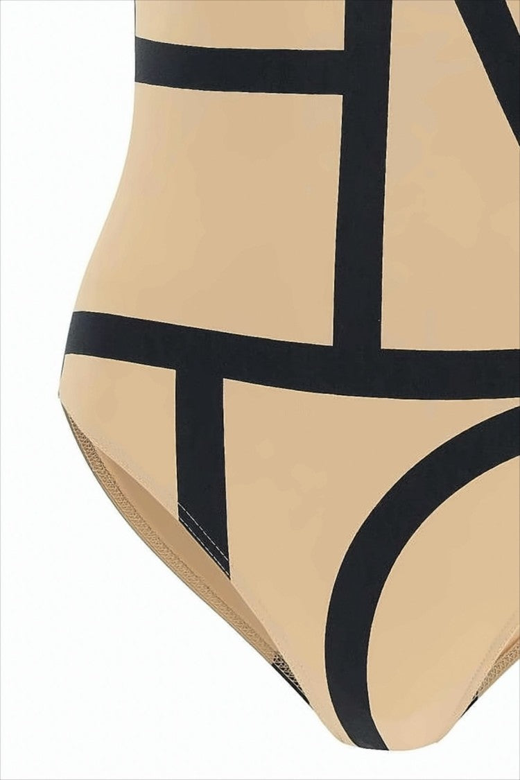 Bold Geometric Print One-Piece Swimsuit