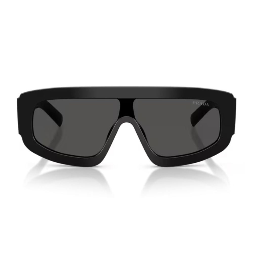 Oversized Sculpted Mask Sunglasses with Iconic Triangular Detail
