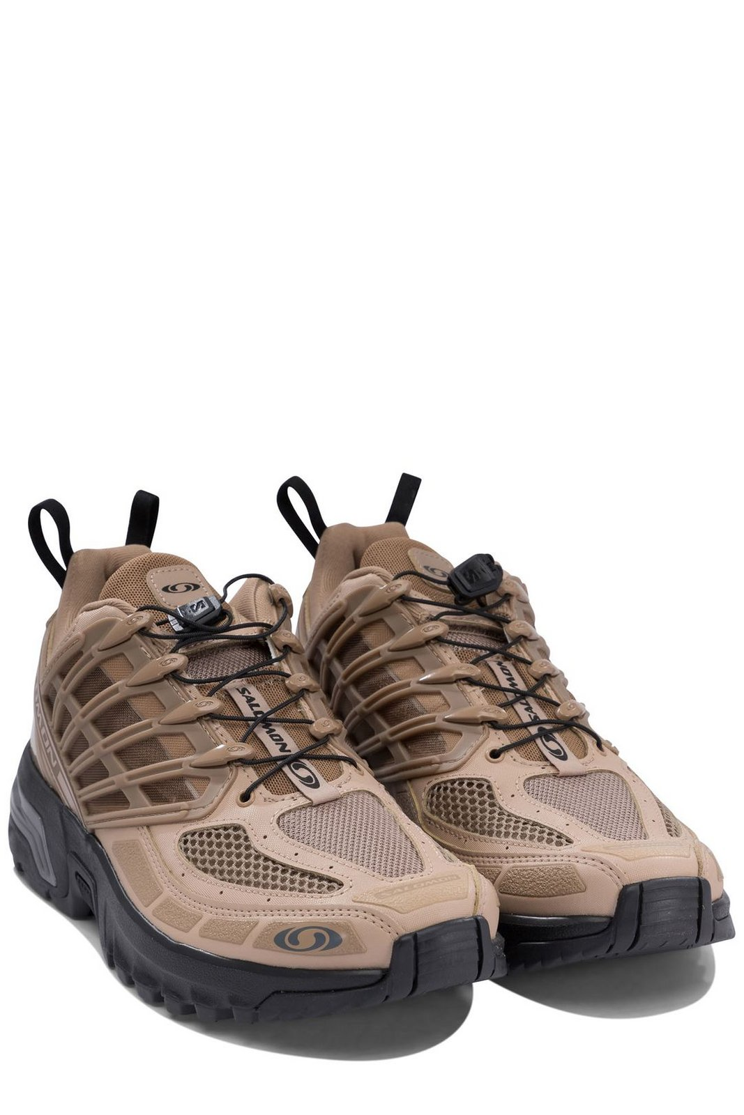 Textile-Upper Sneakers with Breathable Mesh and Toggle Lacing
