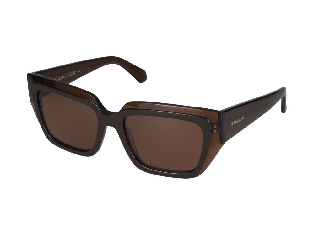 Sunglasses Salvatore Ferragamo SF2002S 233 Transparent Brown/Brown 55/18/140