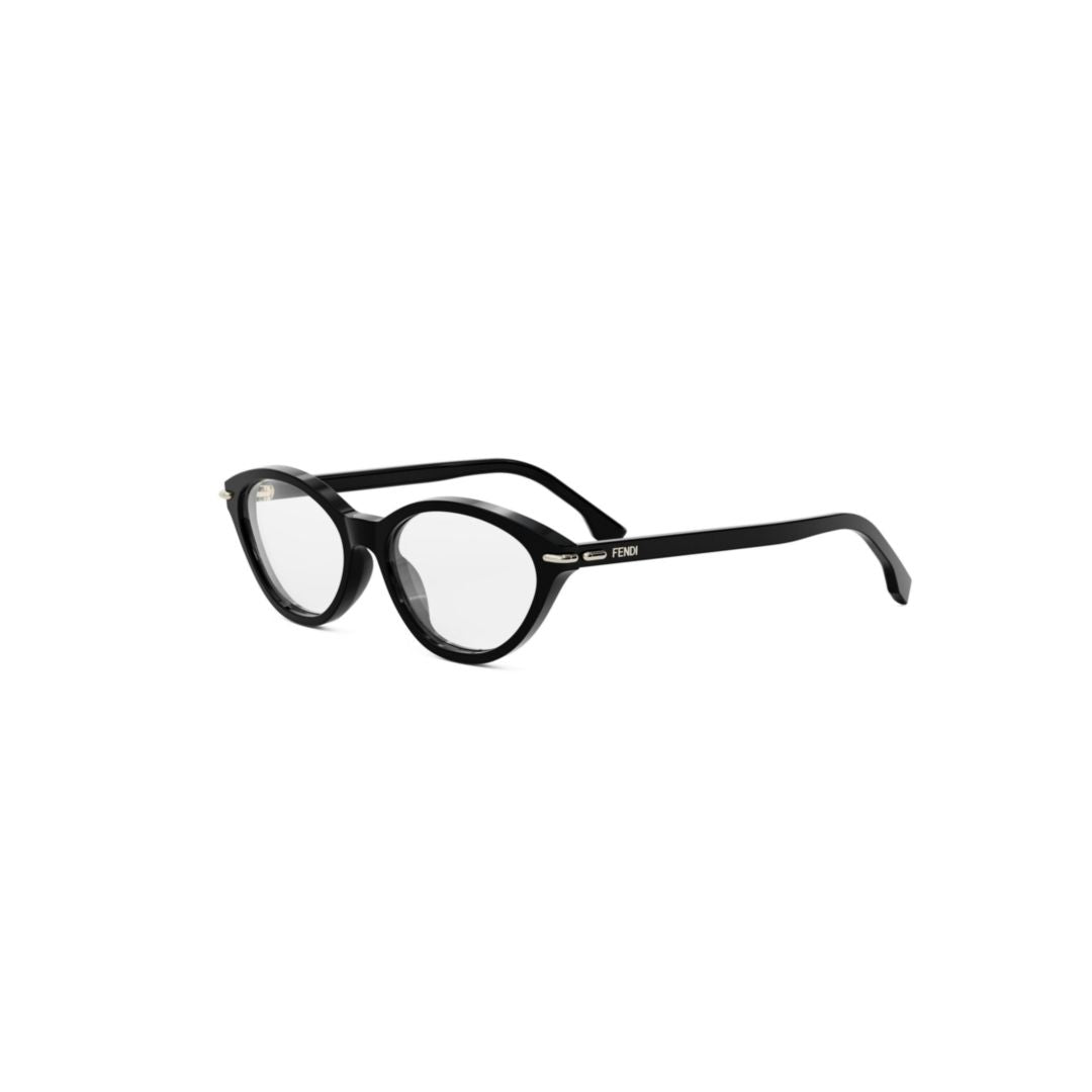 Fe50126i Rounded Black Plastic Eyeglasses