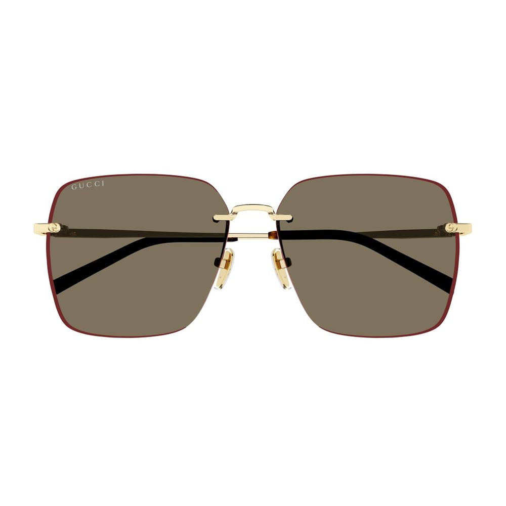 Gg1955Sa Institutional Logo Line Oversized Rimless Square Sunglasses