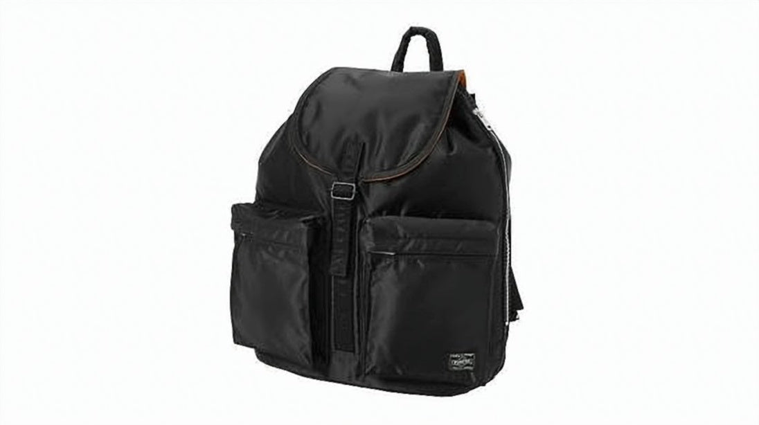 Sleek Nylon Backpack with Flap Top