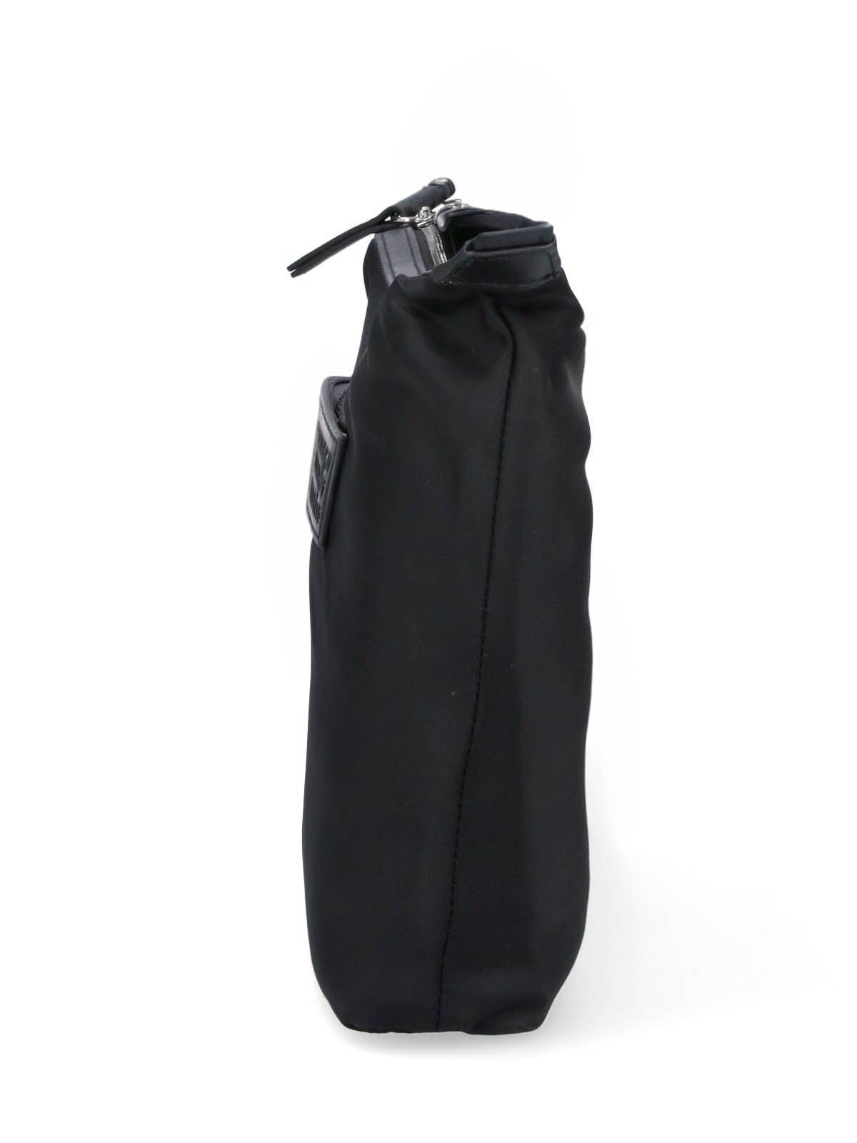 Black Minimalist Rectangular Zip Crossbody Bag