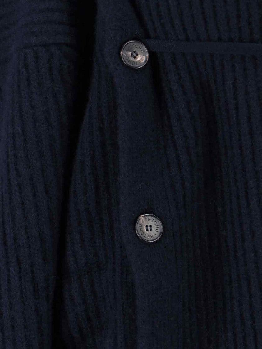 Ribbed Wool And Cashmere Sweater – Navy