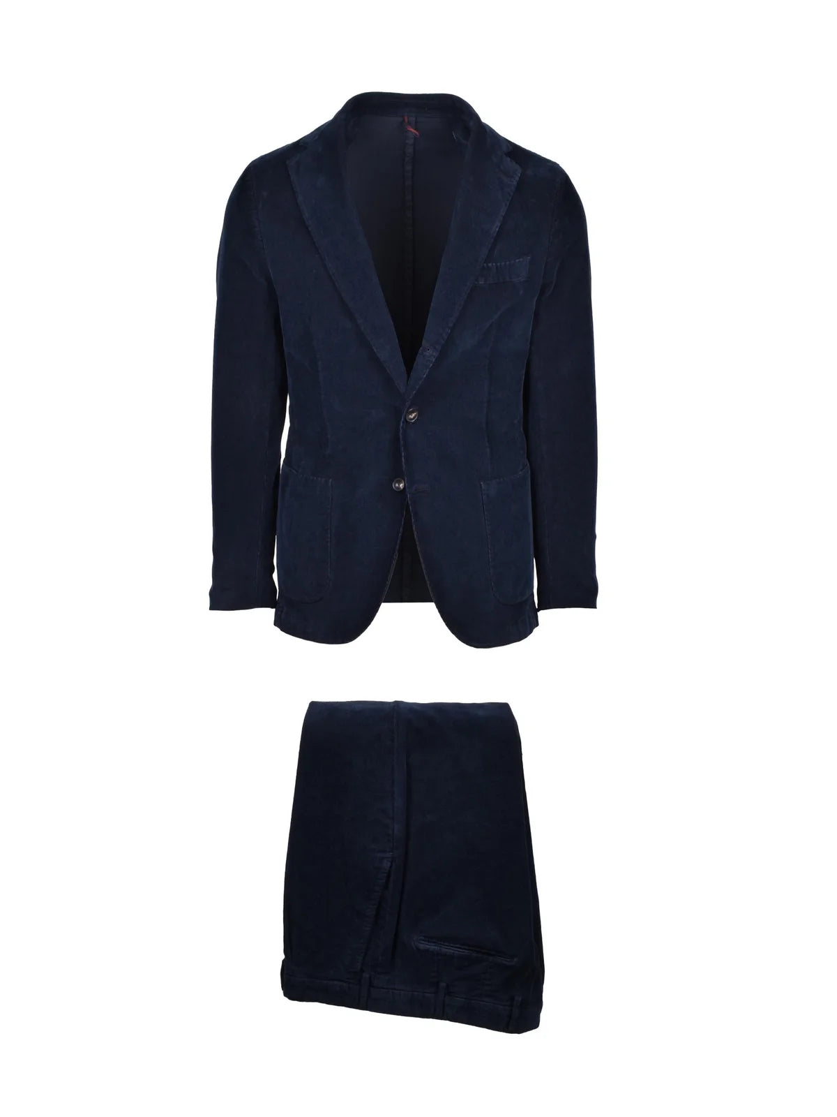 Multicolor Velvet Cotton Elastane Suit