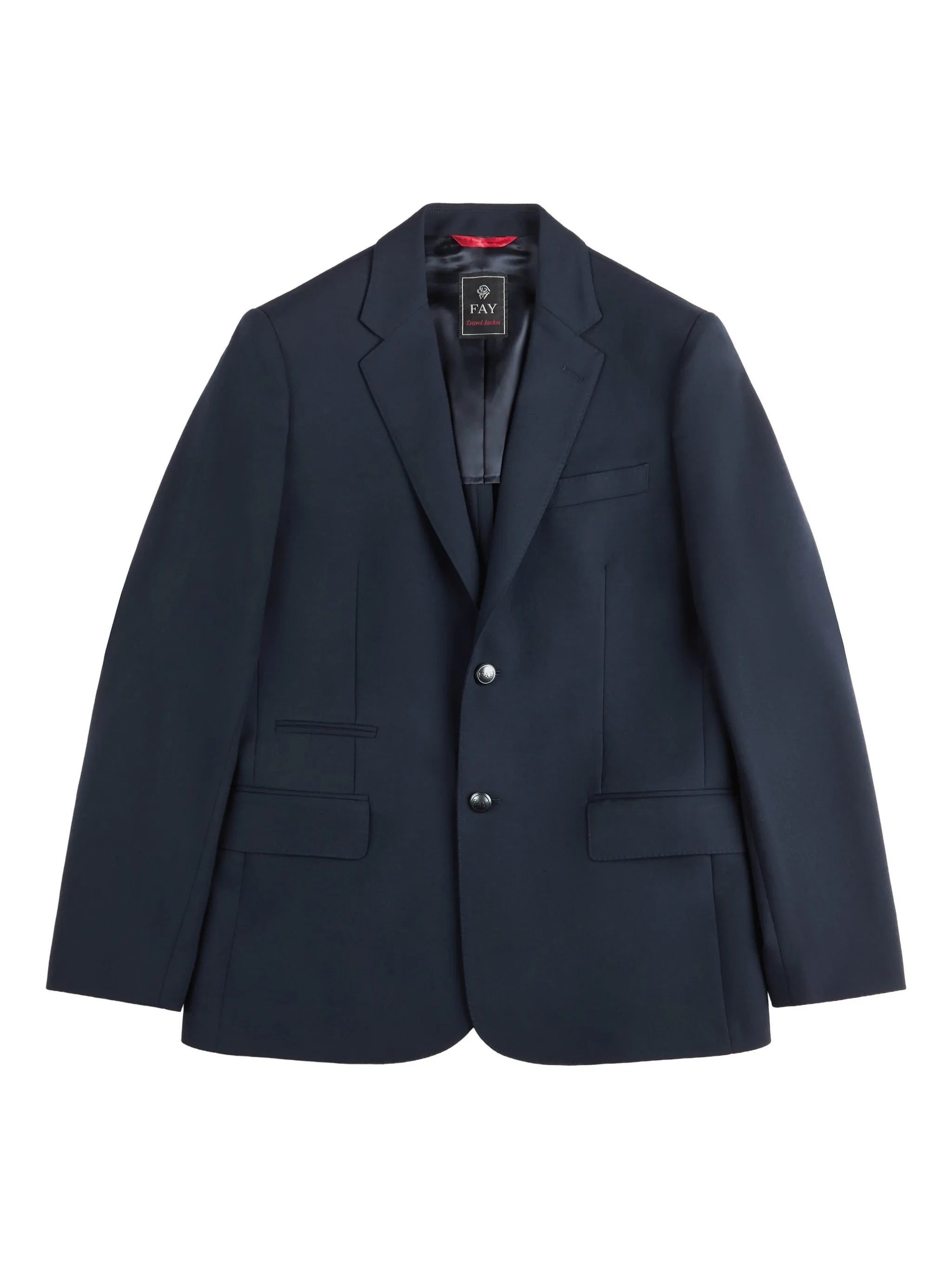 Tailored Notch Lapel Red Trim Blazer