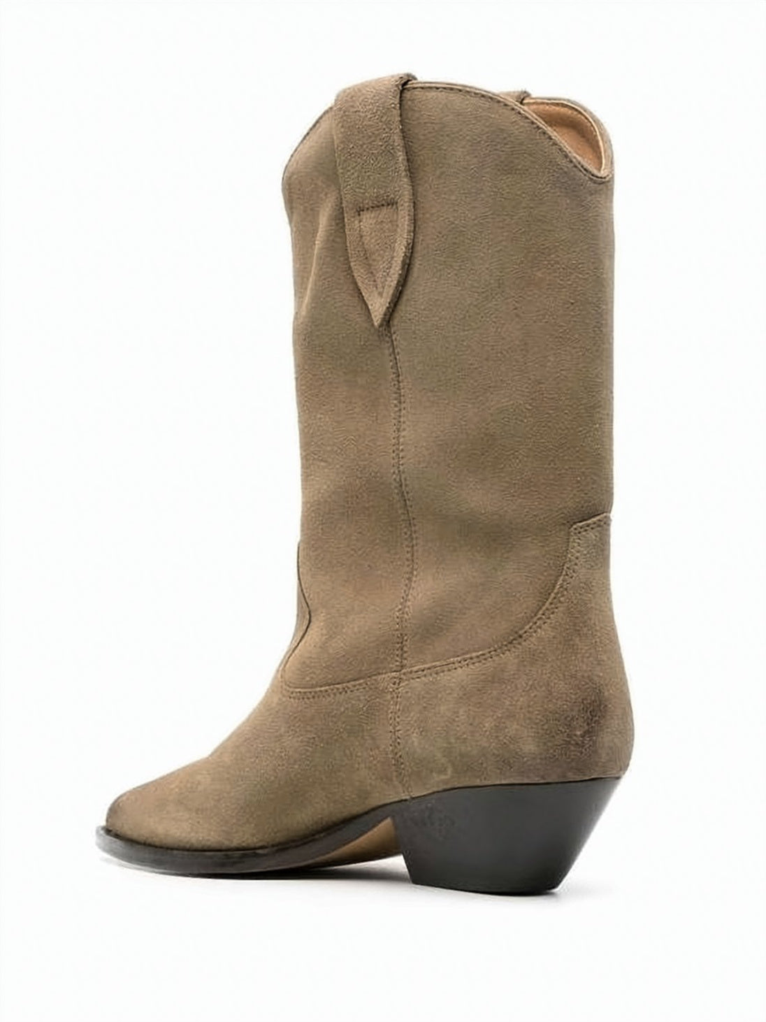 Mid-calf Brown Suede Boots