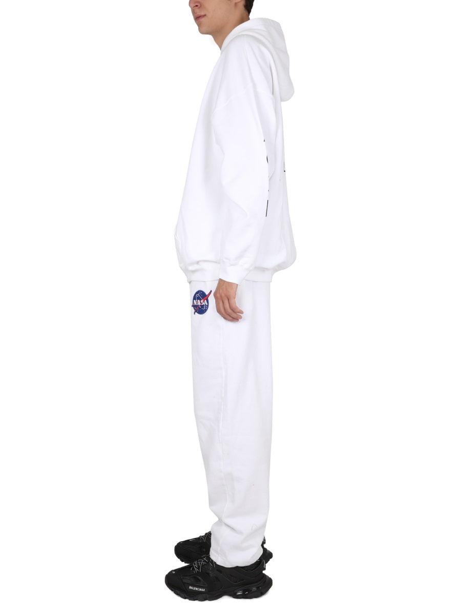 Jogger Pants with Patch Details and Elastic Waistband