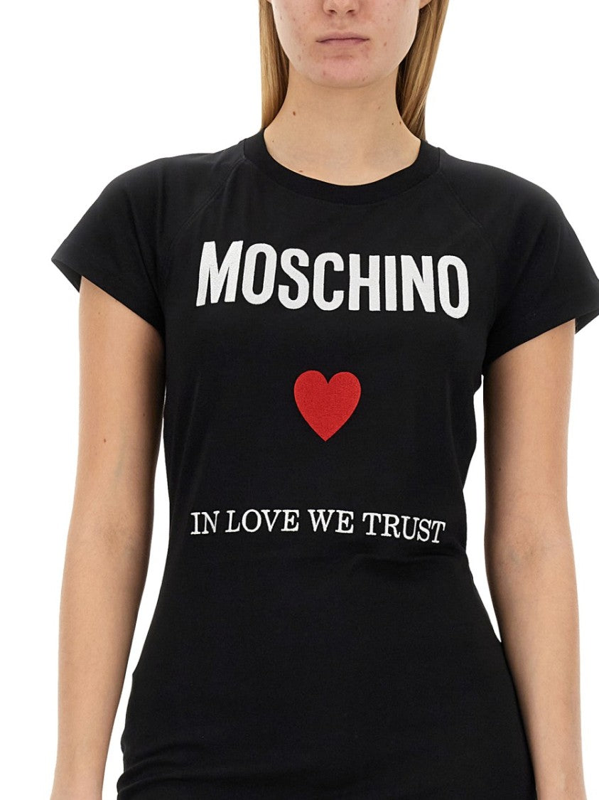 Fitted Mini Dress With Heart Graphic
