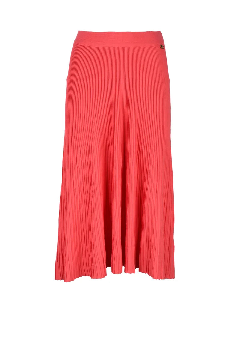 Long Knit Skirt - Red